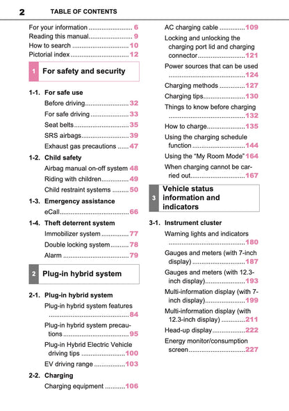 2023-2024 Toyota RAV4 Plug-in-Hybrid Owner's Manual | English