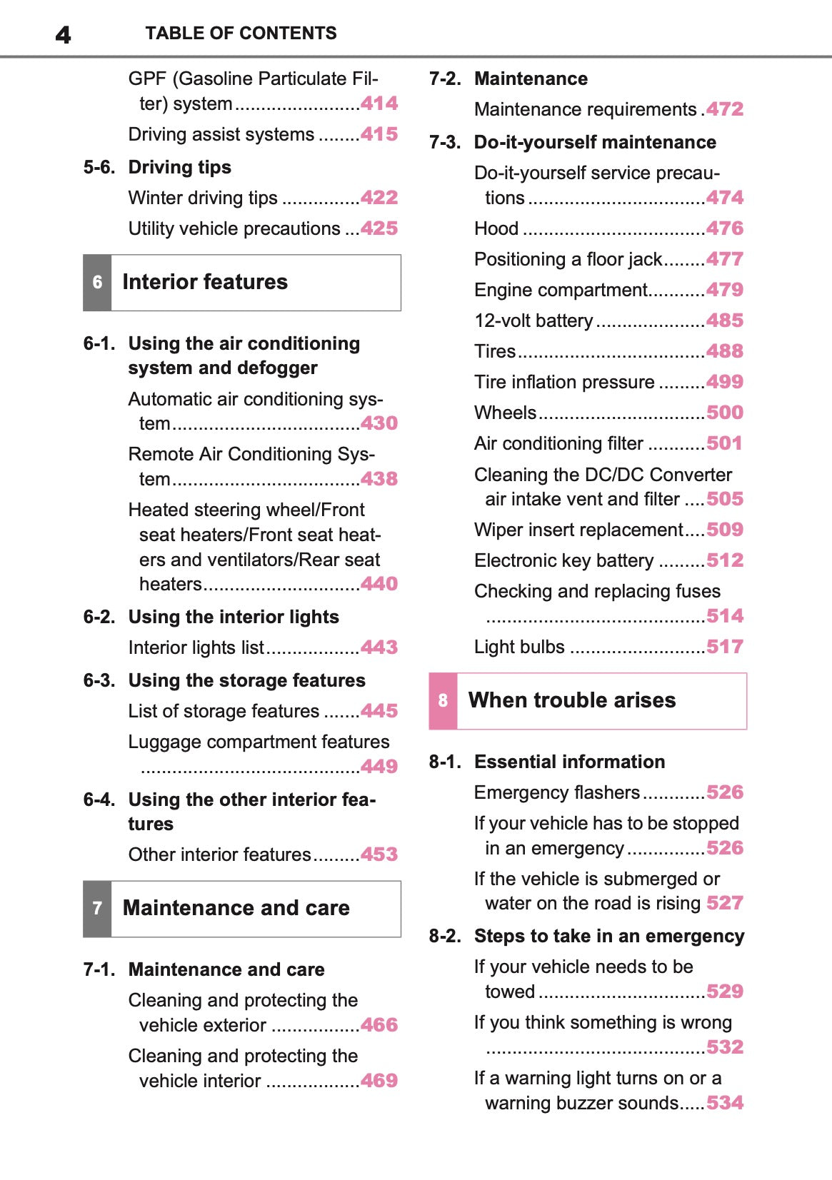 2023-2024 Toyota RAV4 Plug-in-Hybrid Owner's Manual | English
