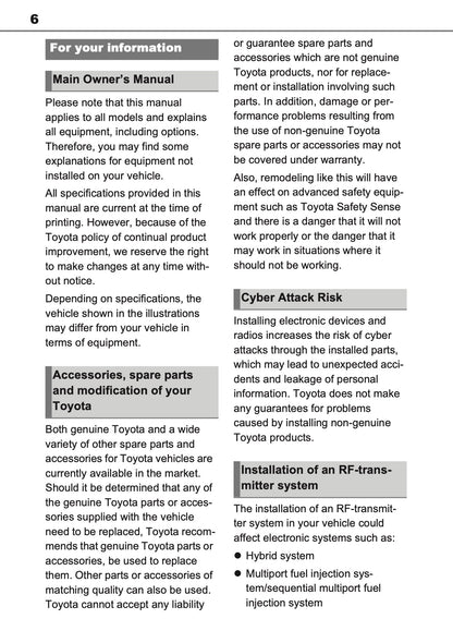 2023-2024 Toyota RAV4 Plug-in-Hybrid Owner's Manual | English