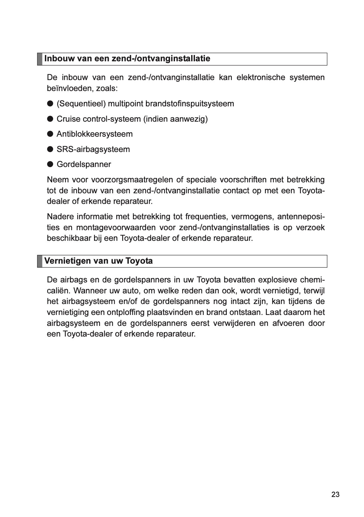 2013 Toyota Verso Gebruikershandleiding | Nederlands