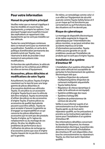 2025 Toyota GR Yaris Manuel du propriétaire | Français