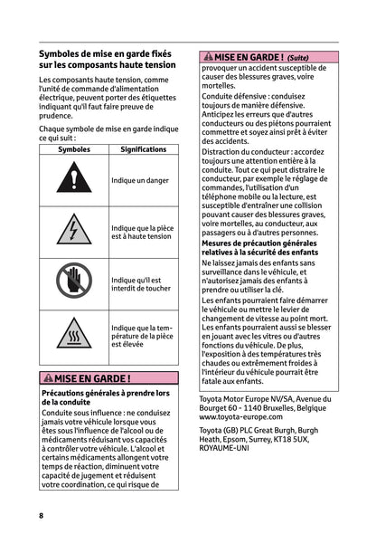 2025 Toyota GR Yaris Manuel du propriétaire | Français