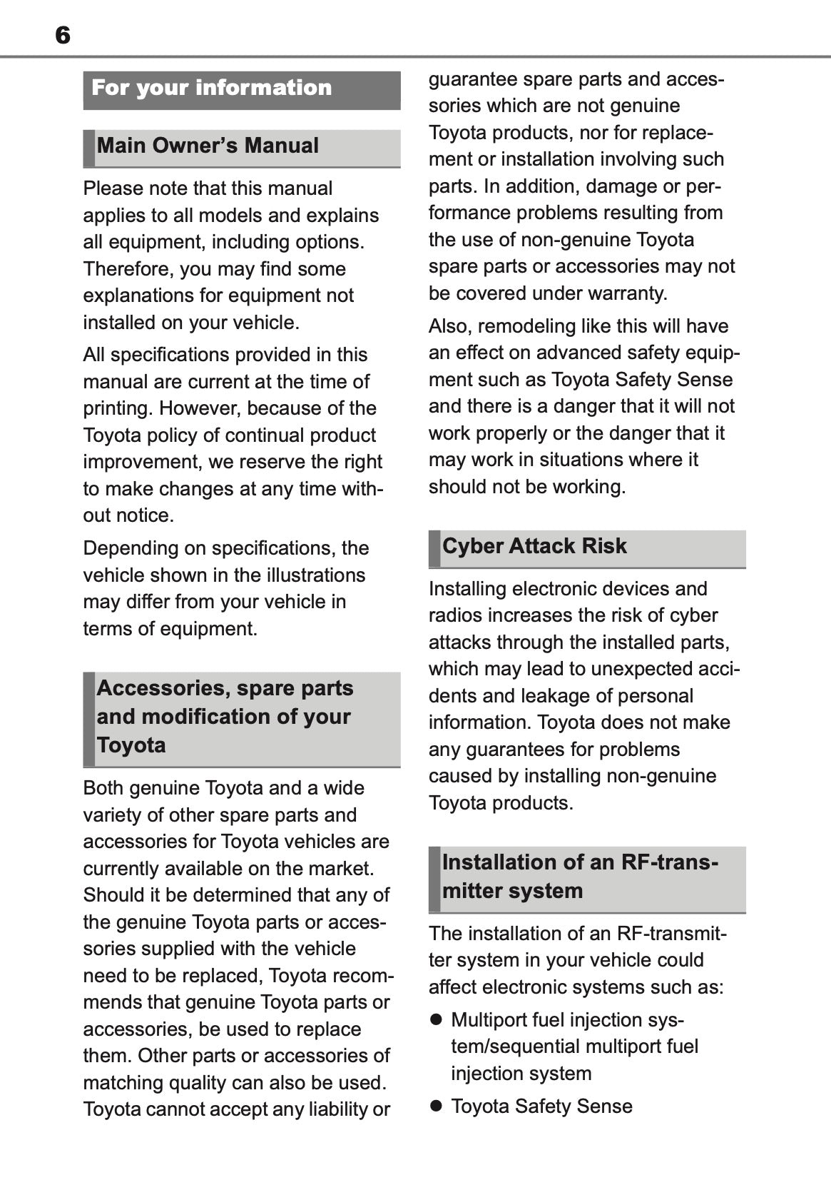 2025 Toyota GR Yaris Owner's Manual | English