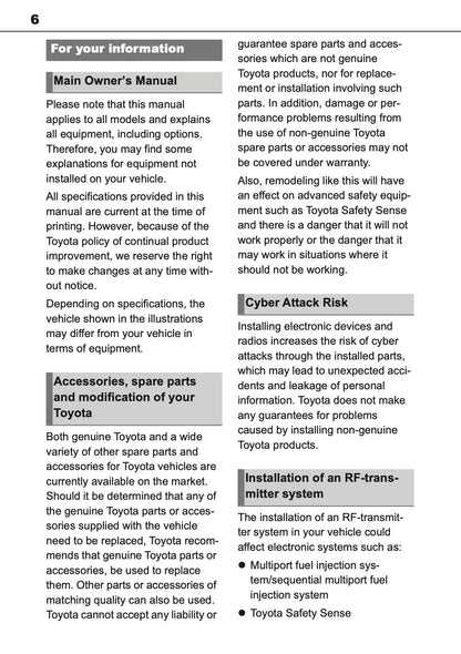 2025 Toyota GR Yaris Owner's Manual | English