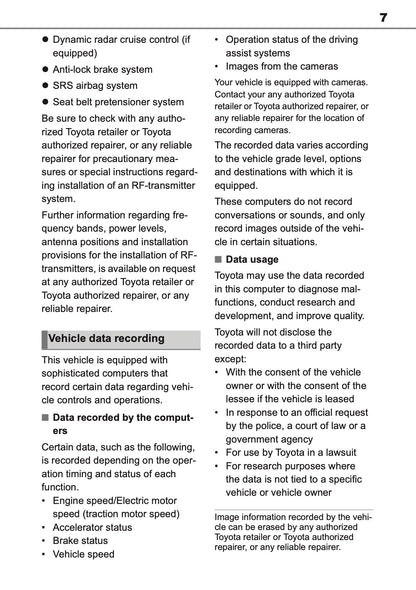 2025 Toyota GR Yaris Owner's Manual | English