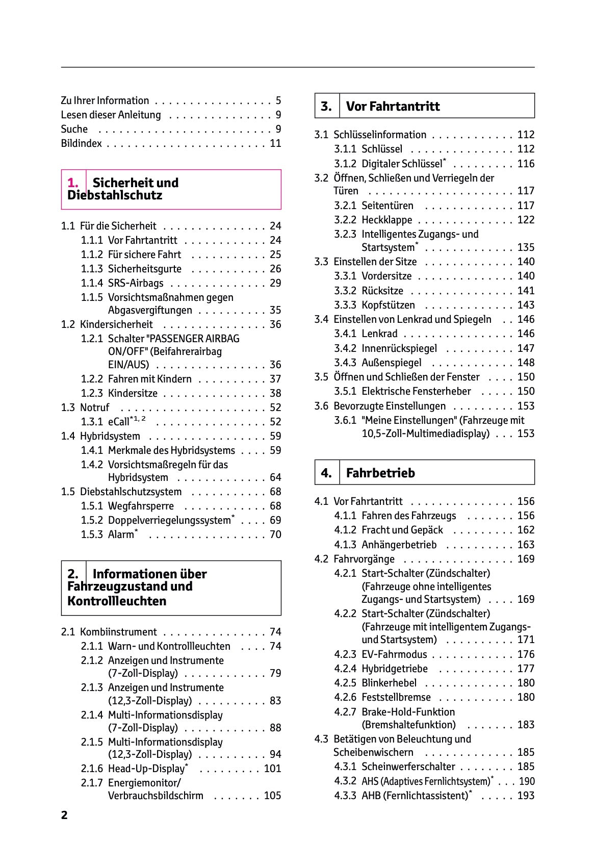 2025 Toyota Yaris Cross Hybrid Owner's Manual | German