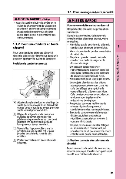 2025 Toyota Yaris Cross Hybrid Owner's Manual | French