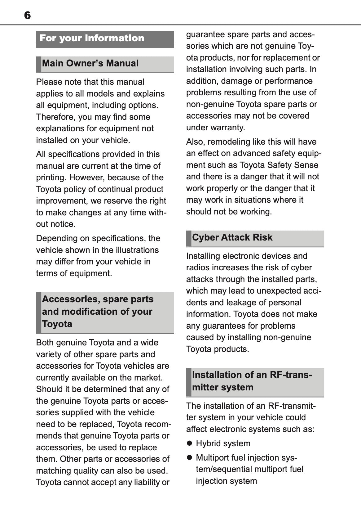 2025 Toyota Yaris Cross Hybrid Owner's Manual | English