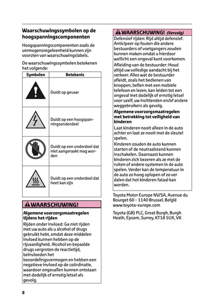2025 Toyota Yaris Cross Hybrid Gebruikershandleiding | Nederlands