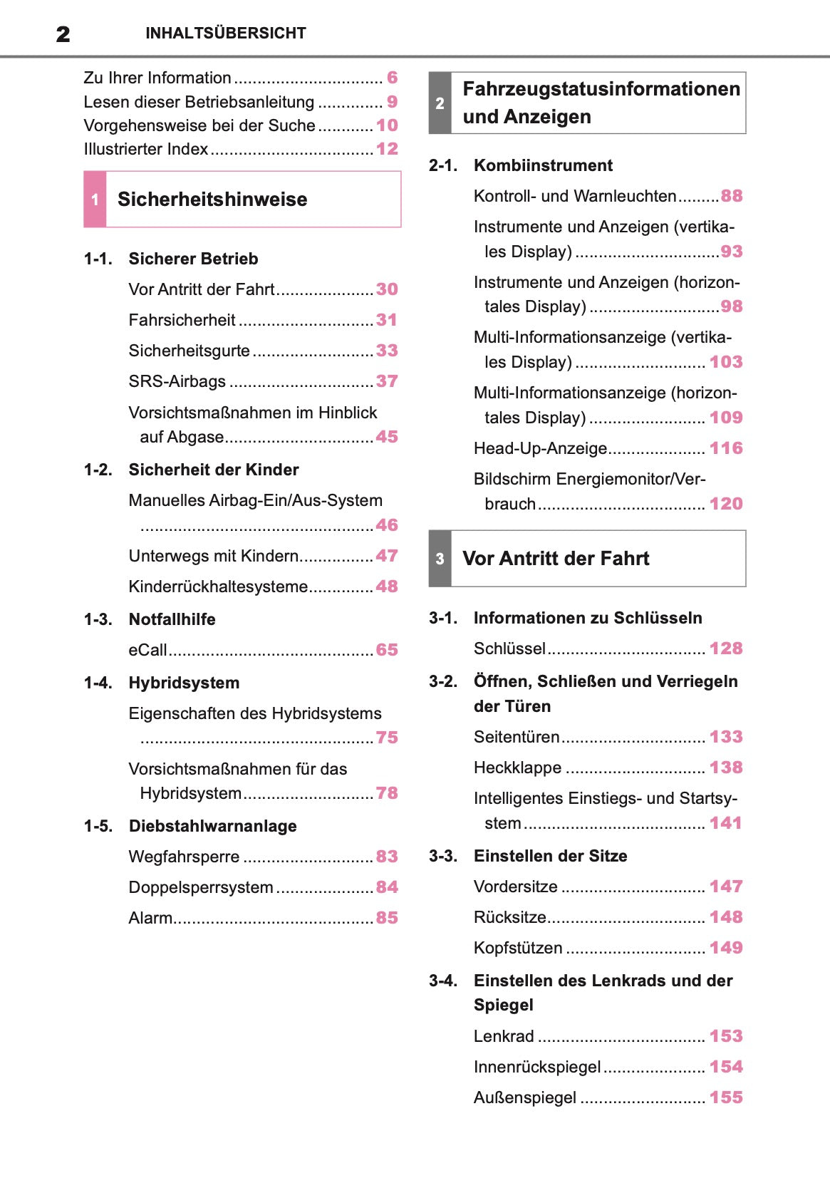 2023-2024 Toyota Yaris Hybrid Bedienungsanleitung | Deutsch