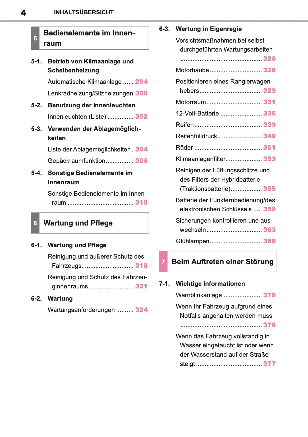 2023-2024 Toyota Yaris Hybrid Bedienungsanleitung | Deutsch