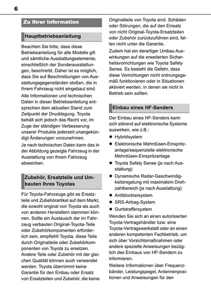 2023-2024 Toyota Yaris Hybrid Bedienungsanleitung | Deutsch