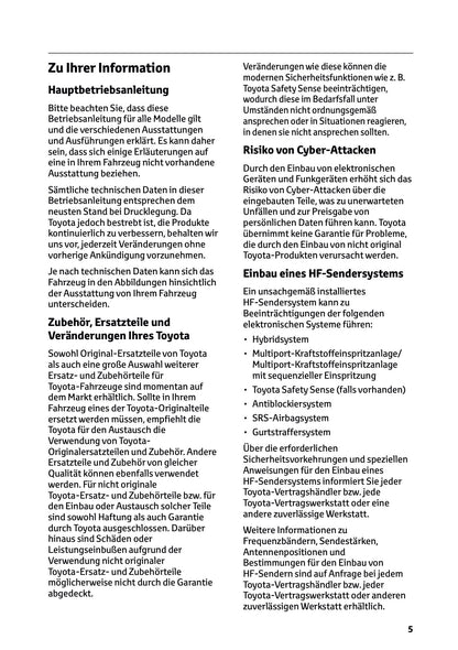 2025 Toyota Yaris Hybrid Owner's Manual | German