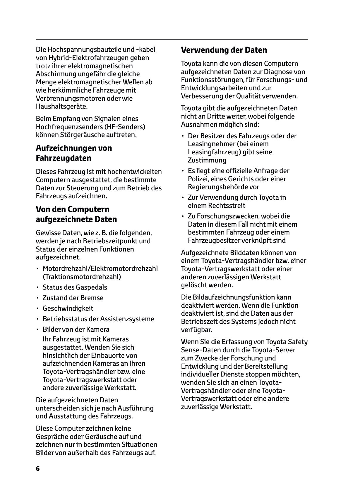 2025 Toyota Yaris Hybrid Owner's Manual | German