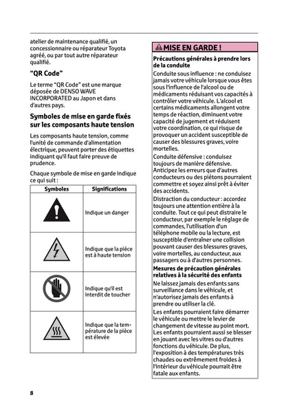 2025 Toyota Yaris Hybrid Owner's Manual | French