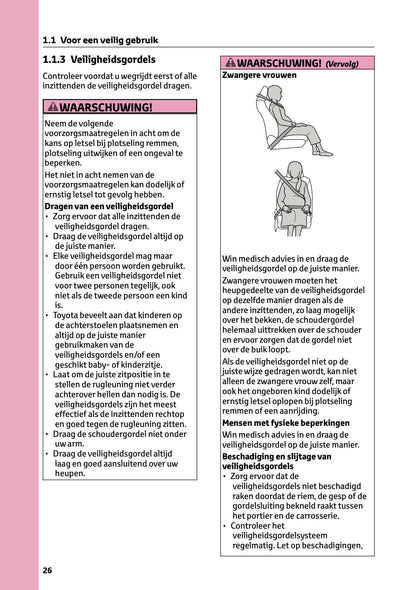 2026 Toyota Yaris Hybrid Owner's Manual | Dutch