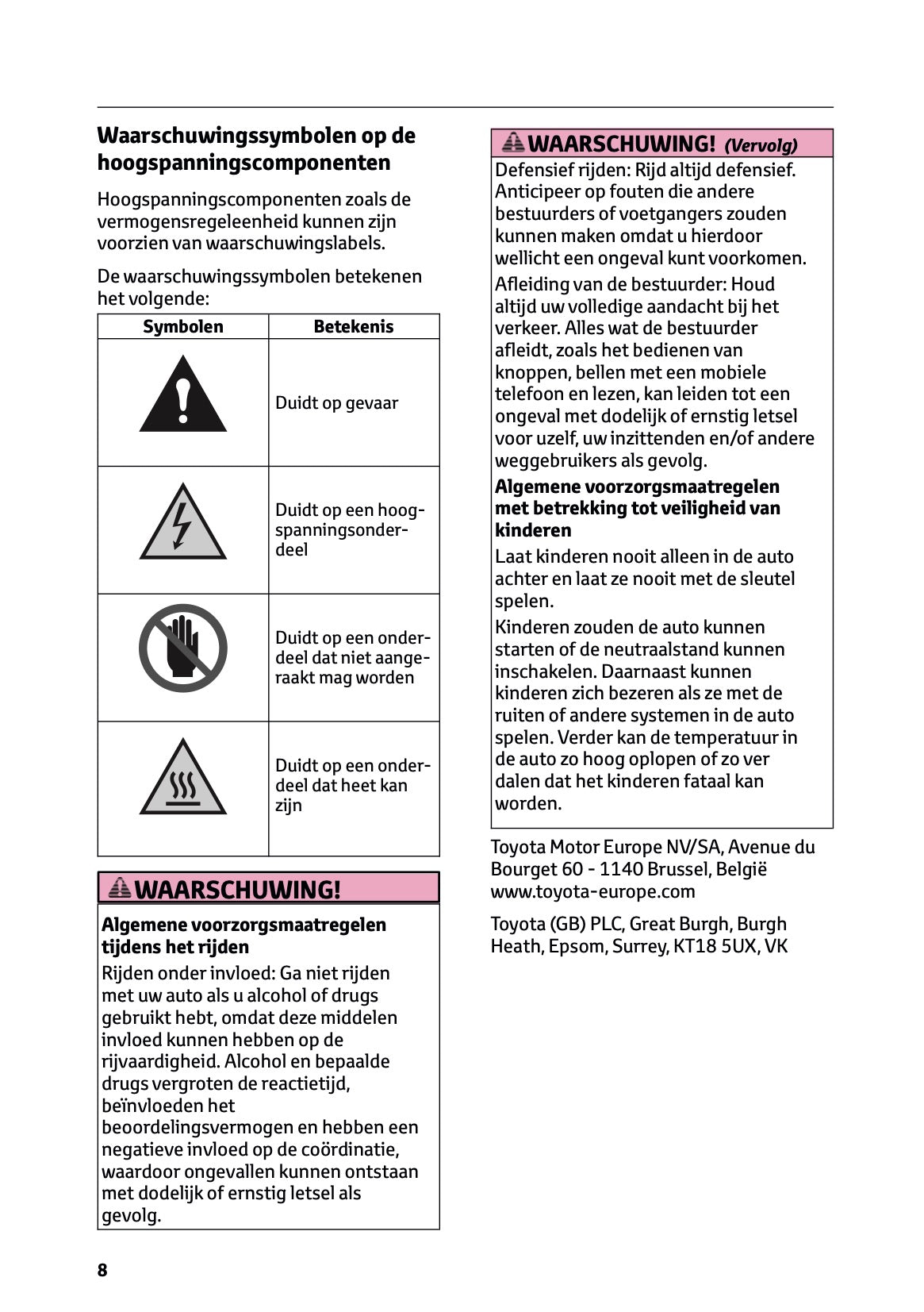 2025 Toyota Yaris Hybrid Gebruikershandleiding | Nederlands