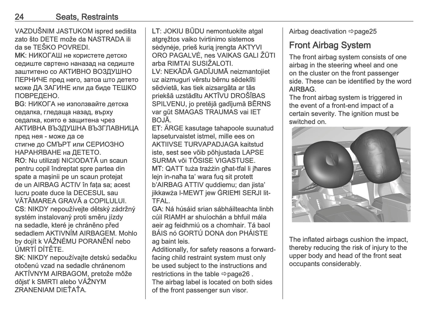 2025 Vauxhall Frontera Owner's Manual | English