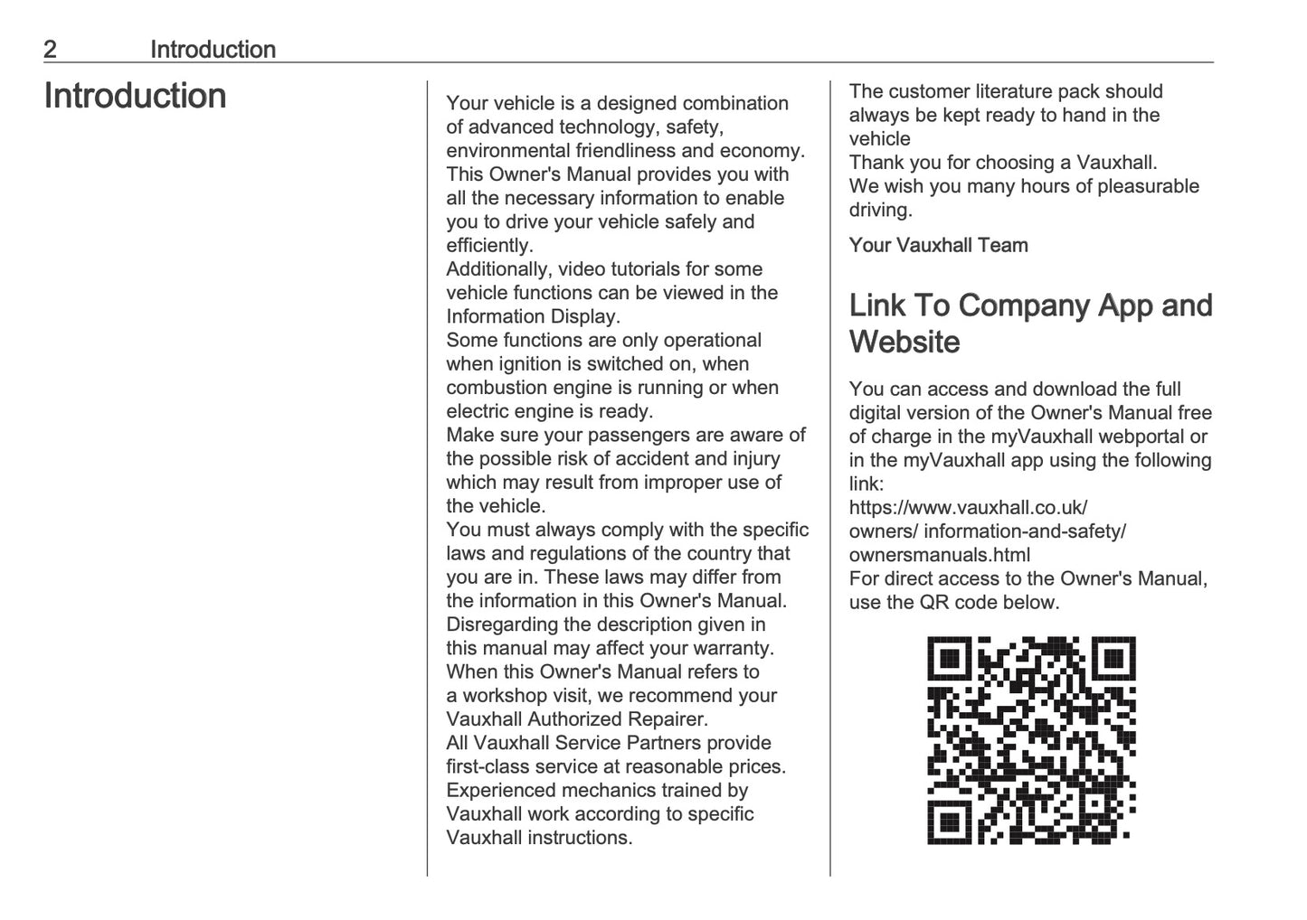 2025 Vauxhall Mokka Owner's Manual | English