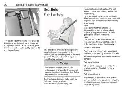2025 Vauxhall Mokka Owner's Manual | English