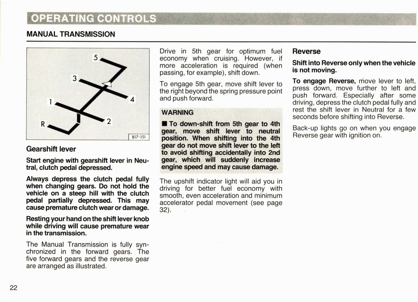 1986 Volkswagen Cabriolet Owner's Manual | English