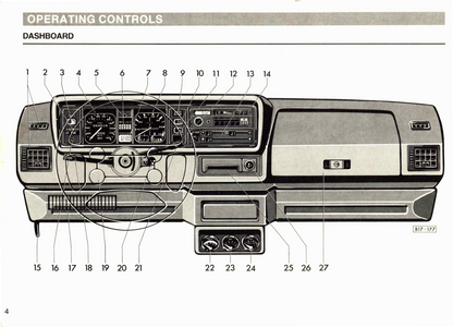 1988 Volkswagen Cabriolet Owner's Manual | English