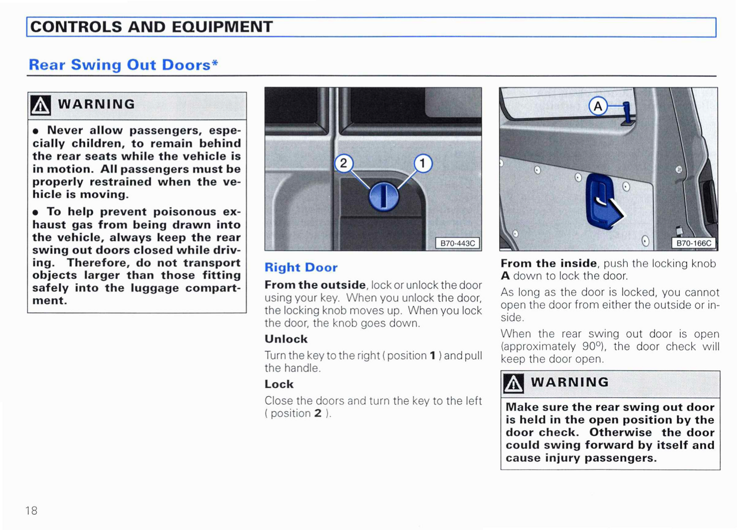 1999 Volkswagen EuroVan Owner's Manual | English