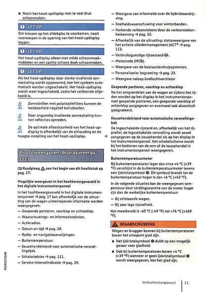 2020 Volkswagen Golf eHybrid / Golf GTE Gebruikershandleiding | Nederlands