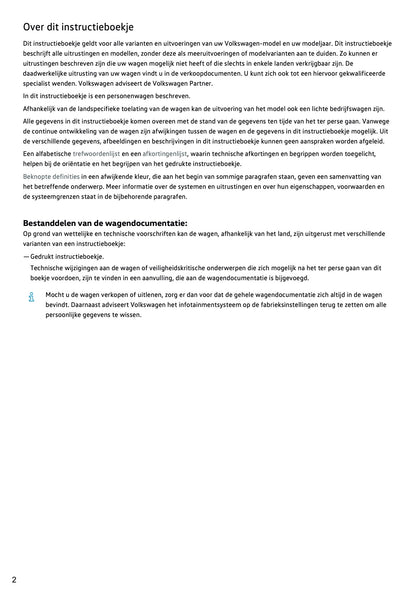 2020-2021 Volkswagen Tiguan Owner's Manual | Dutch