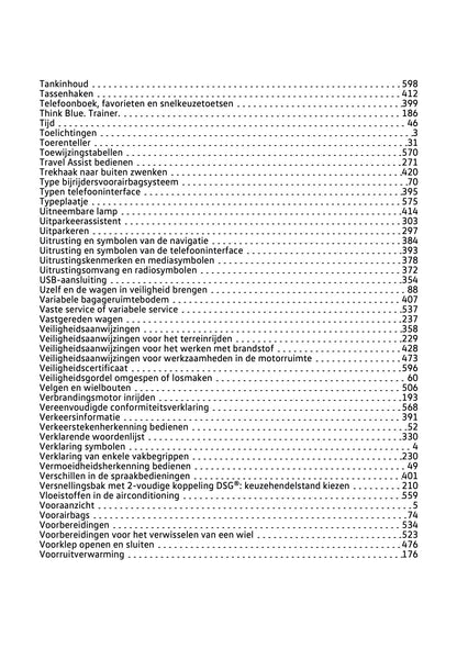 2020-2021 Volkswagen Tiguan Owner's Manual | Dutch