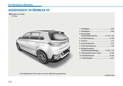 2021-2022 Hyundai i30 N Bedienungsanleitung | Deutsch