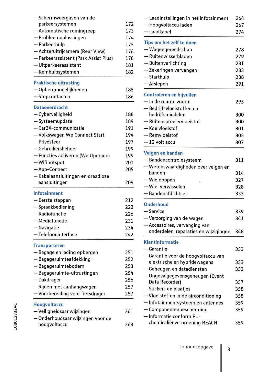 2020-2023 Volkswagen ID.3 Gebruikershandleiding | Nederlands