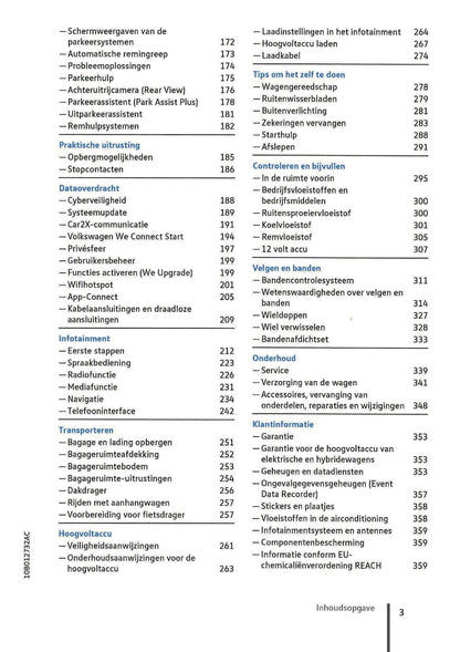 2020-2023 Volkswagen ID.3 Gebruikershandleiding | Nederlands