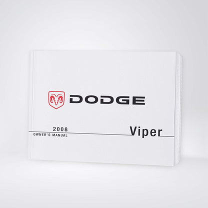 2008 Dodge Viper Owner's Manual | English