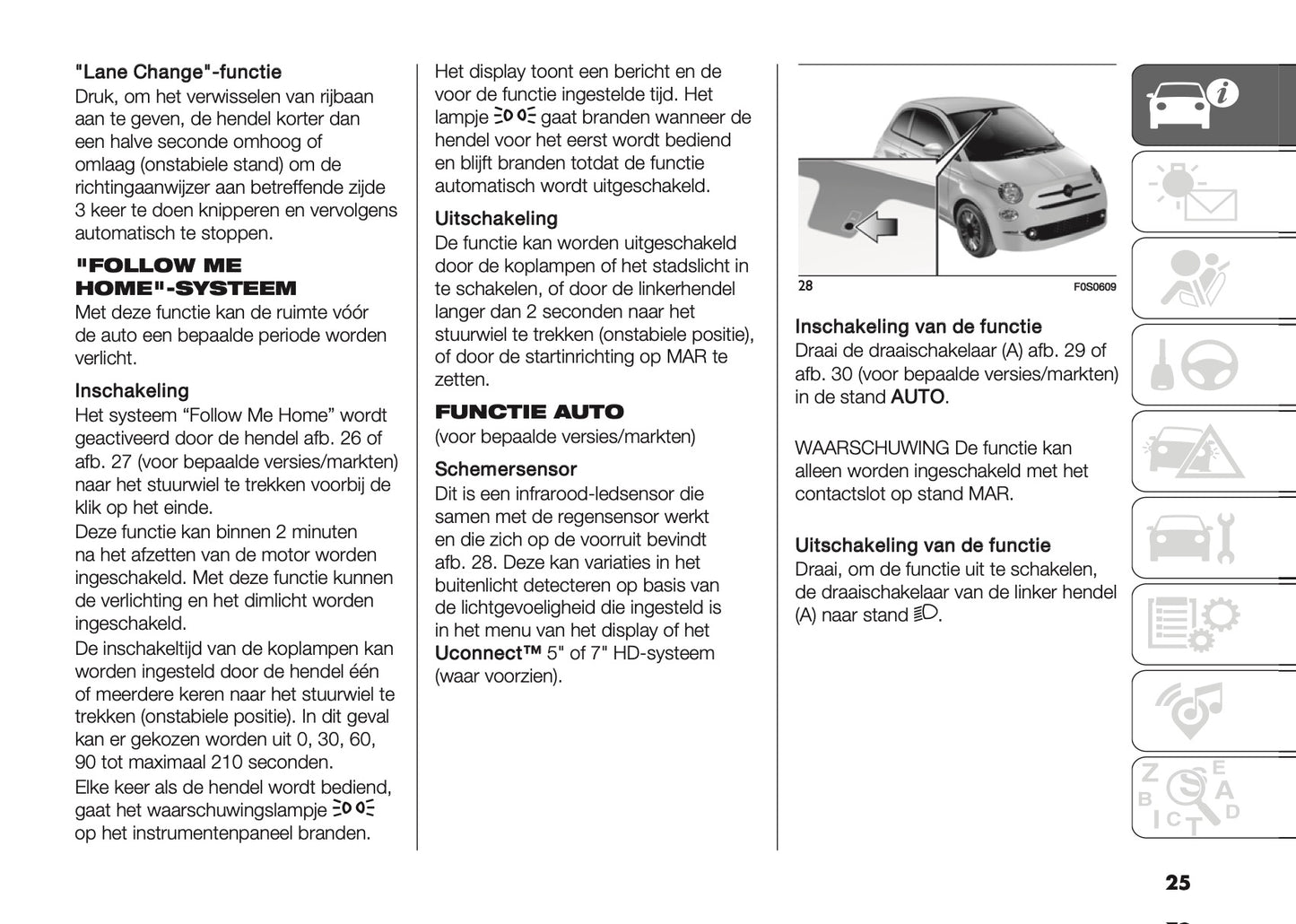 2022-2023 Fiat 500/500 Hybrid/500C/500C Hybrid Gebruikershandleiding | Nederlands