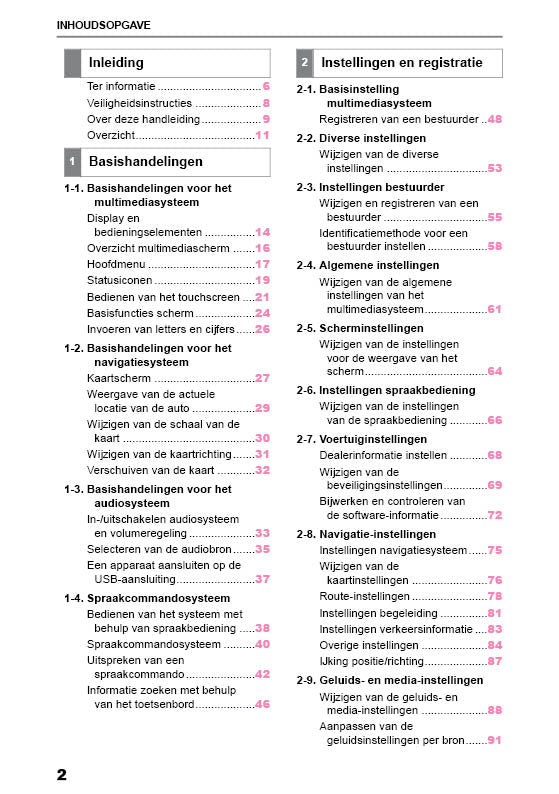 2024 Toyota Corolla Touring Sports Navigation Manual | Dutch