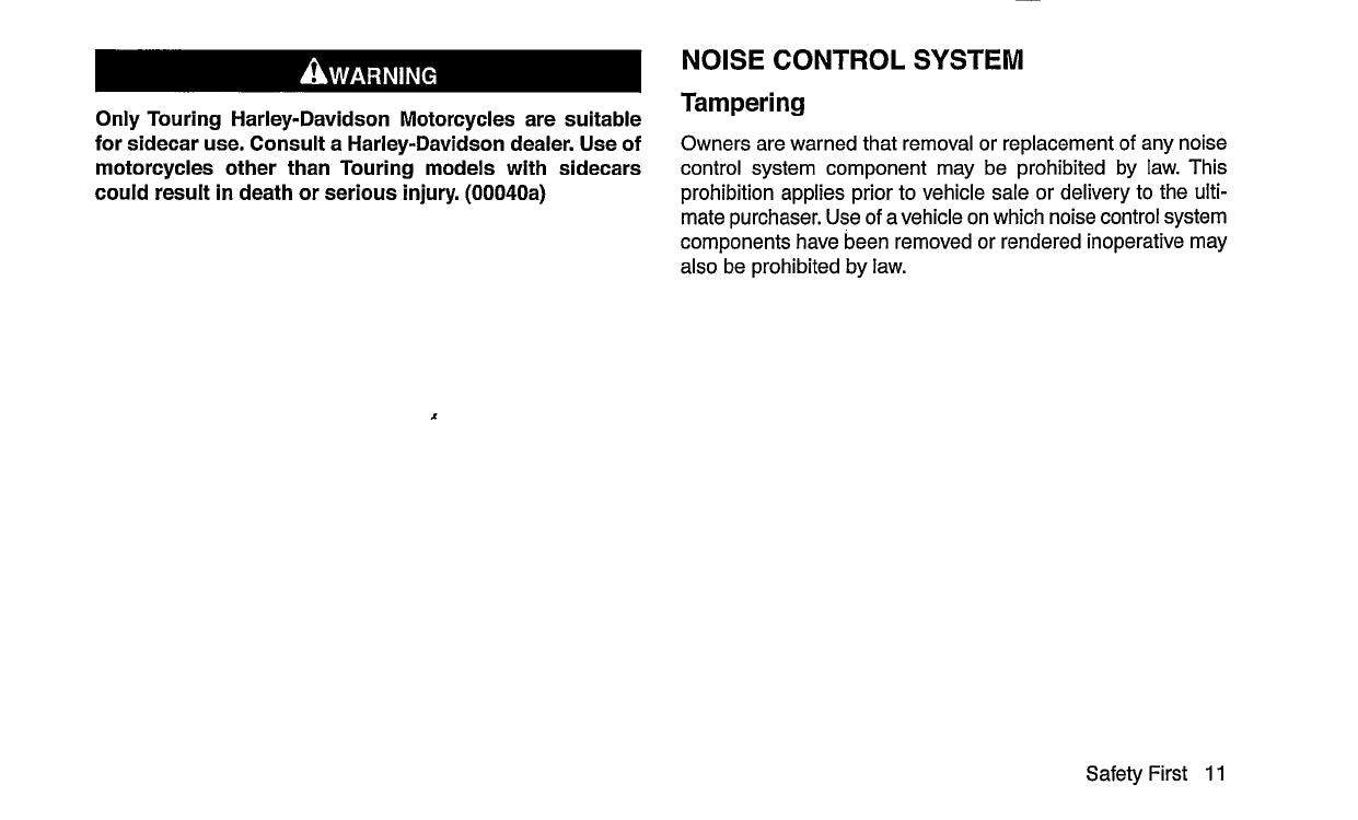 2010 Harley Davidson Dyna Bedienungsanleitung | Englisch