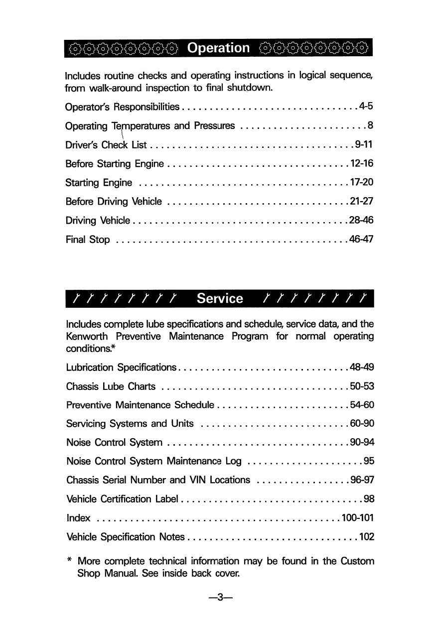 1980-1989 Kenworth Gebruikershandleiding | Engels