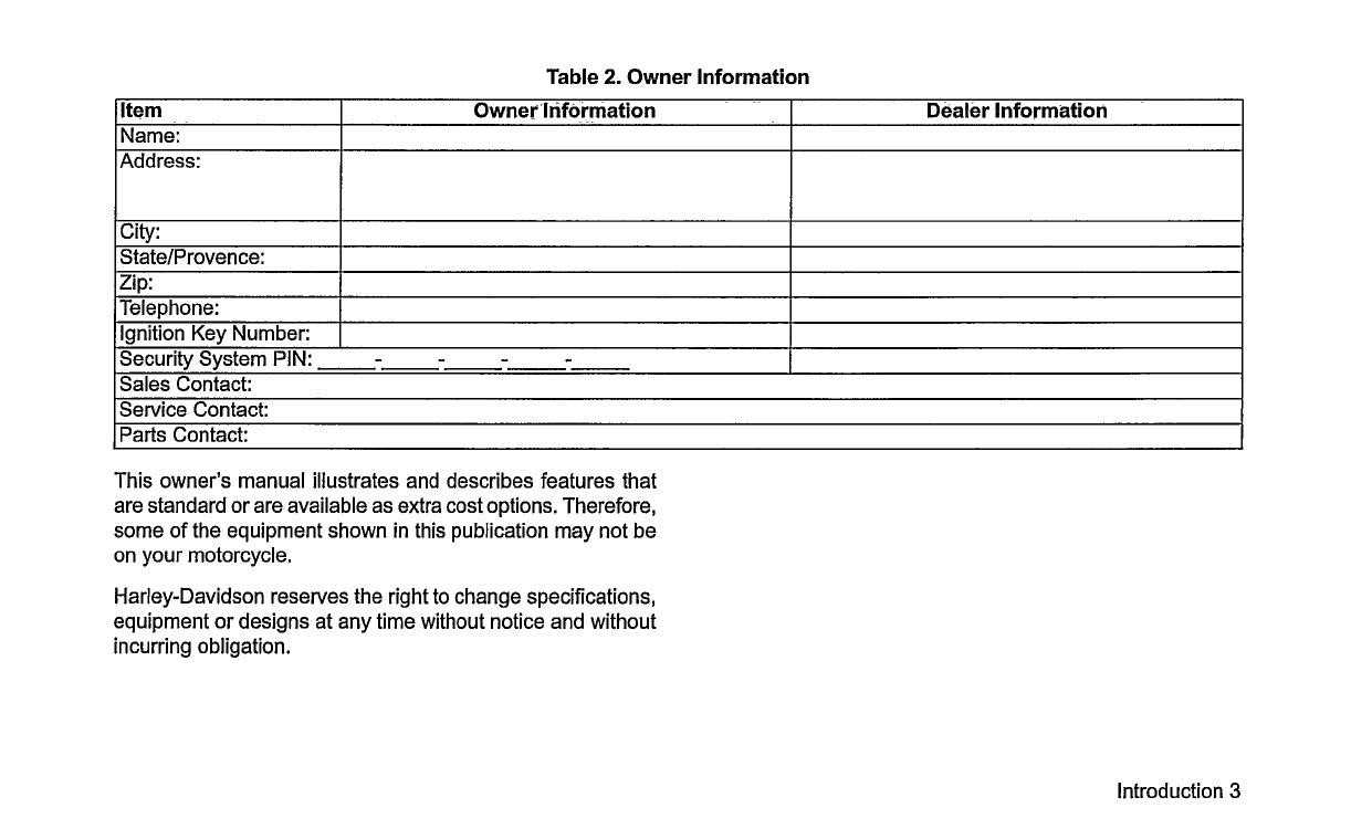 2018 Harley Davidson Trike Owner's Manual | English