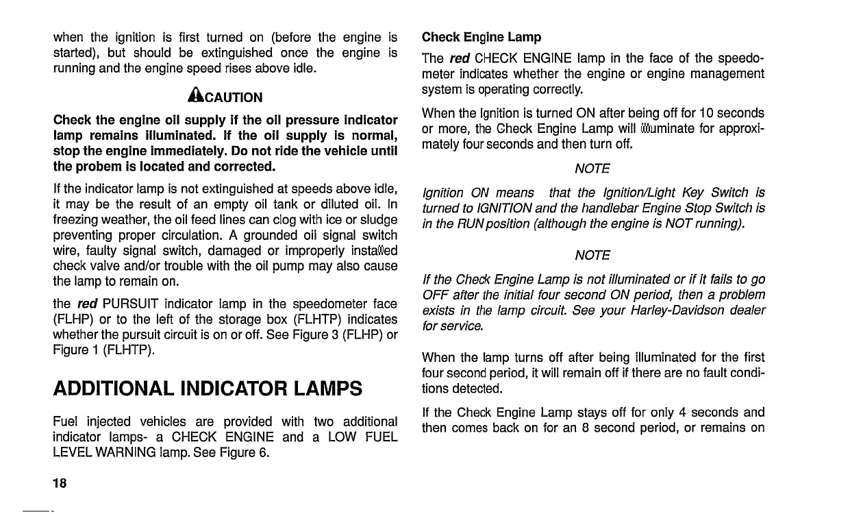 1996 Harley Davidson Police Owner's Manual | English – Car Manuals