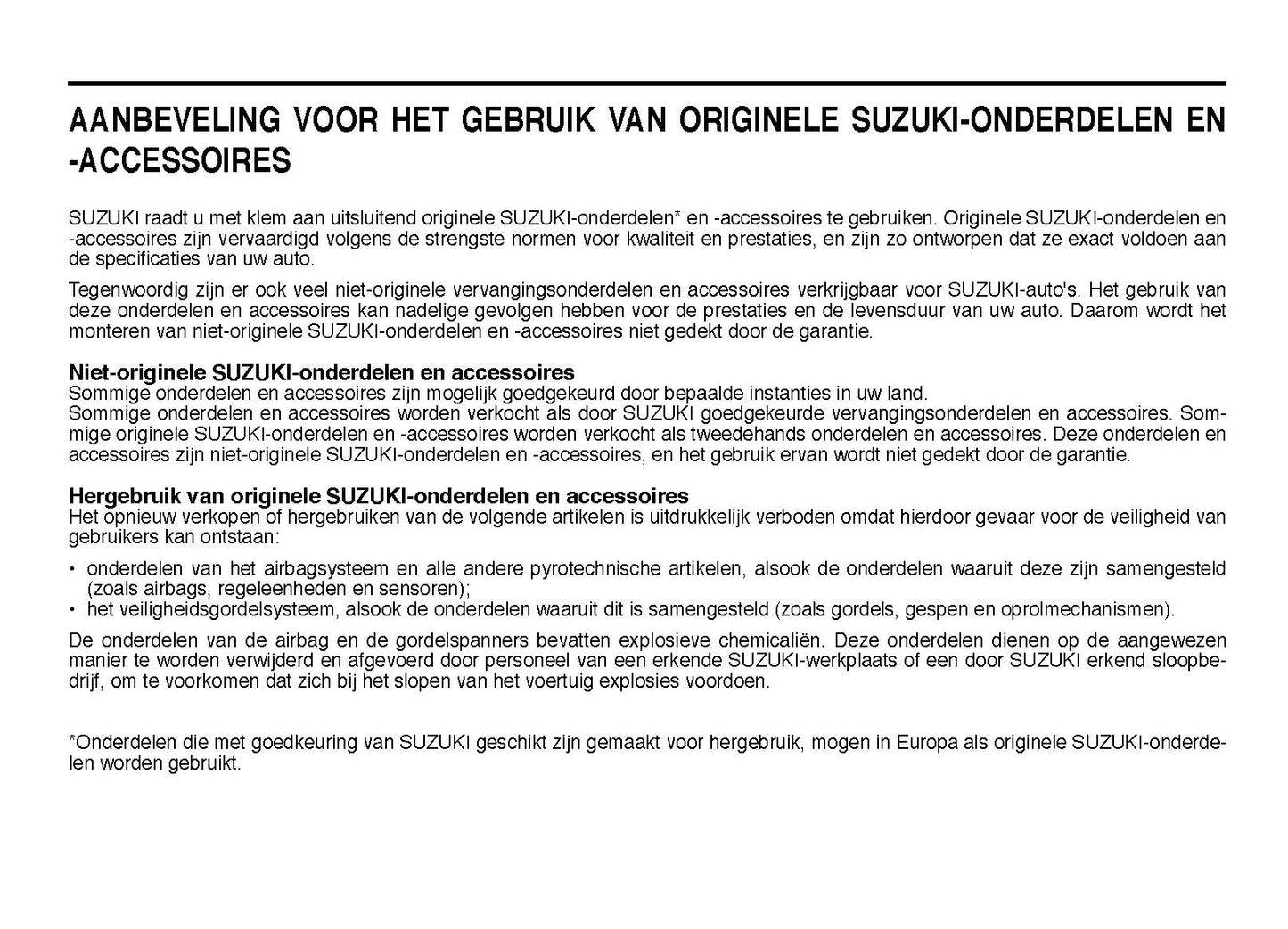 2022-2023 Suzuki Vitara Gebruikershandleiding | Nederlands