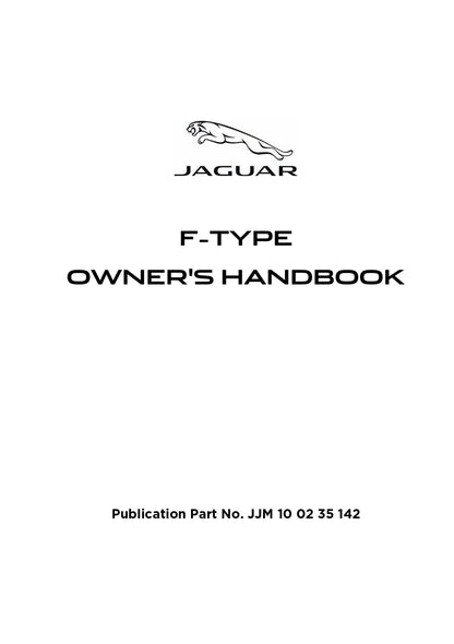 2014 Jaguar F-Type Gebruikershandleiding | Engels