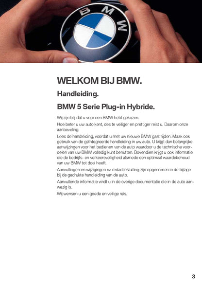 2019 BMW 5 Series PHEV Bedienungsanleitung | Niederländisch