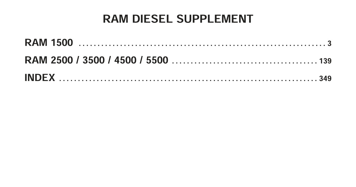 2014 Dodge Ram Truck Diesel Supplement Bedienungsanleitung | Englisch