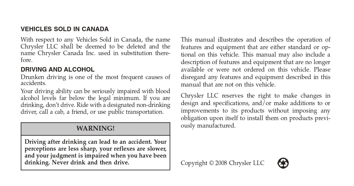 2009 Dodge Sprinter Owner's Manual | English