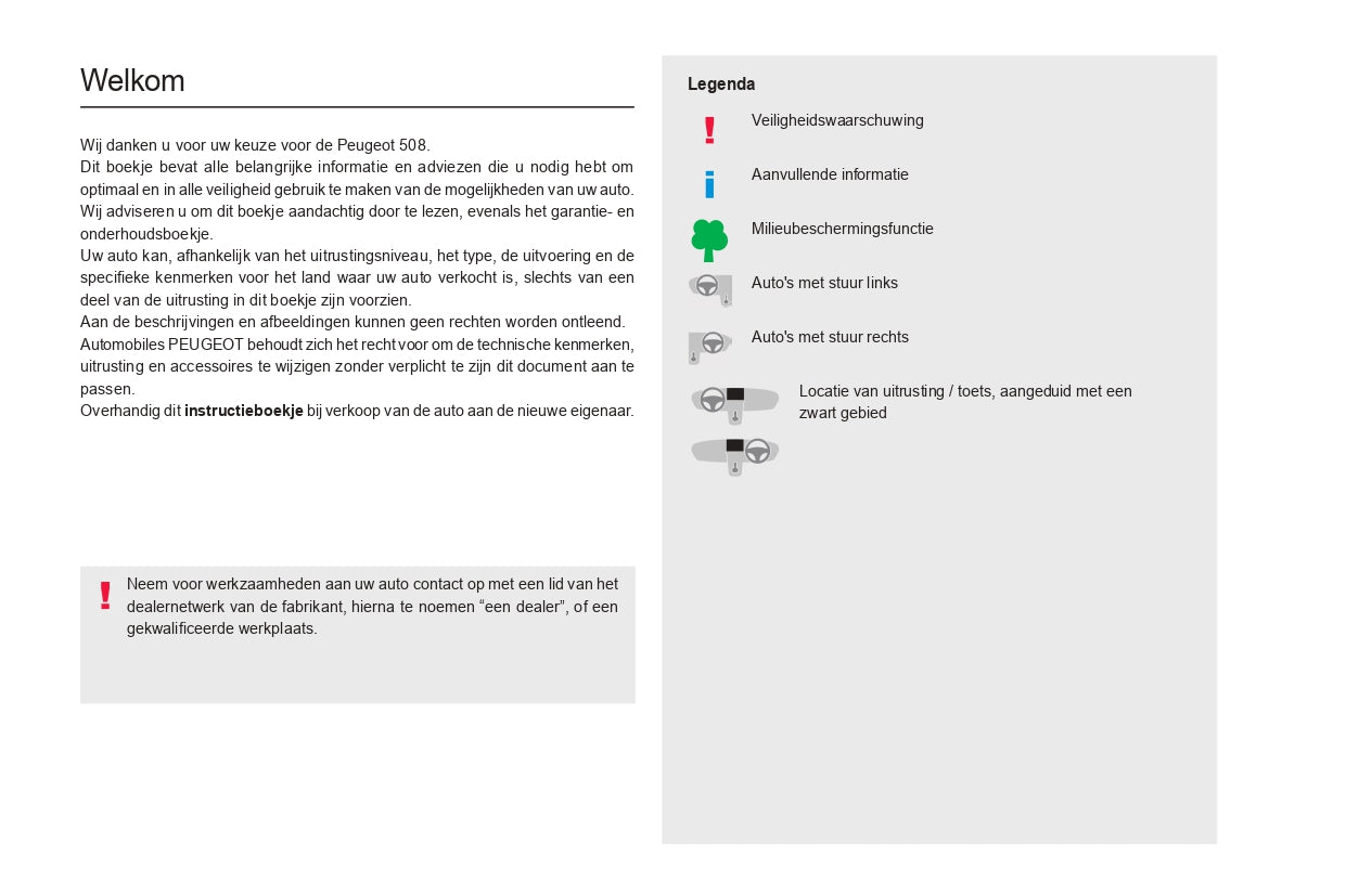 2023-2024 Peugeot 508 / 508SW Gebruikershandleiding | Nederlands