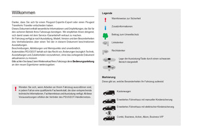 2022-2024 Peugeot Expert/e-Expert/Traveller/e-Traveller Manuel du propriétaire | Allemand