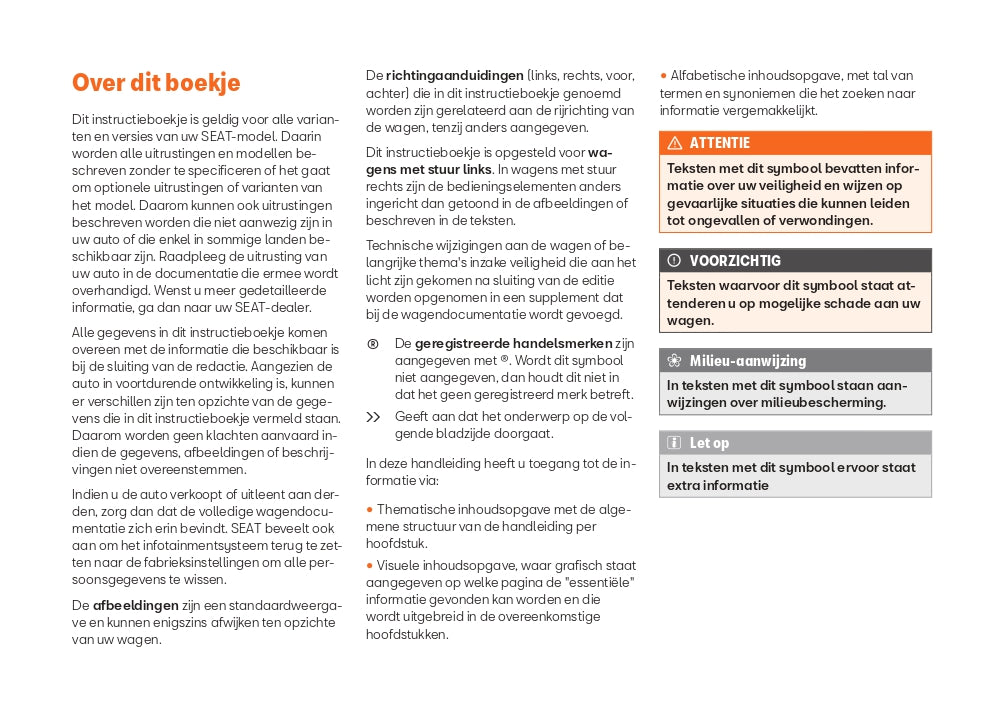 2021-2022 Seat Tarraco Owner's Manual | Dutch