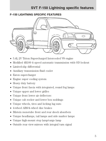 2004 Ford SVT F-150 Owner's Manual | English