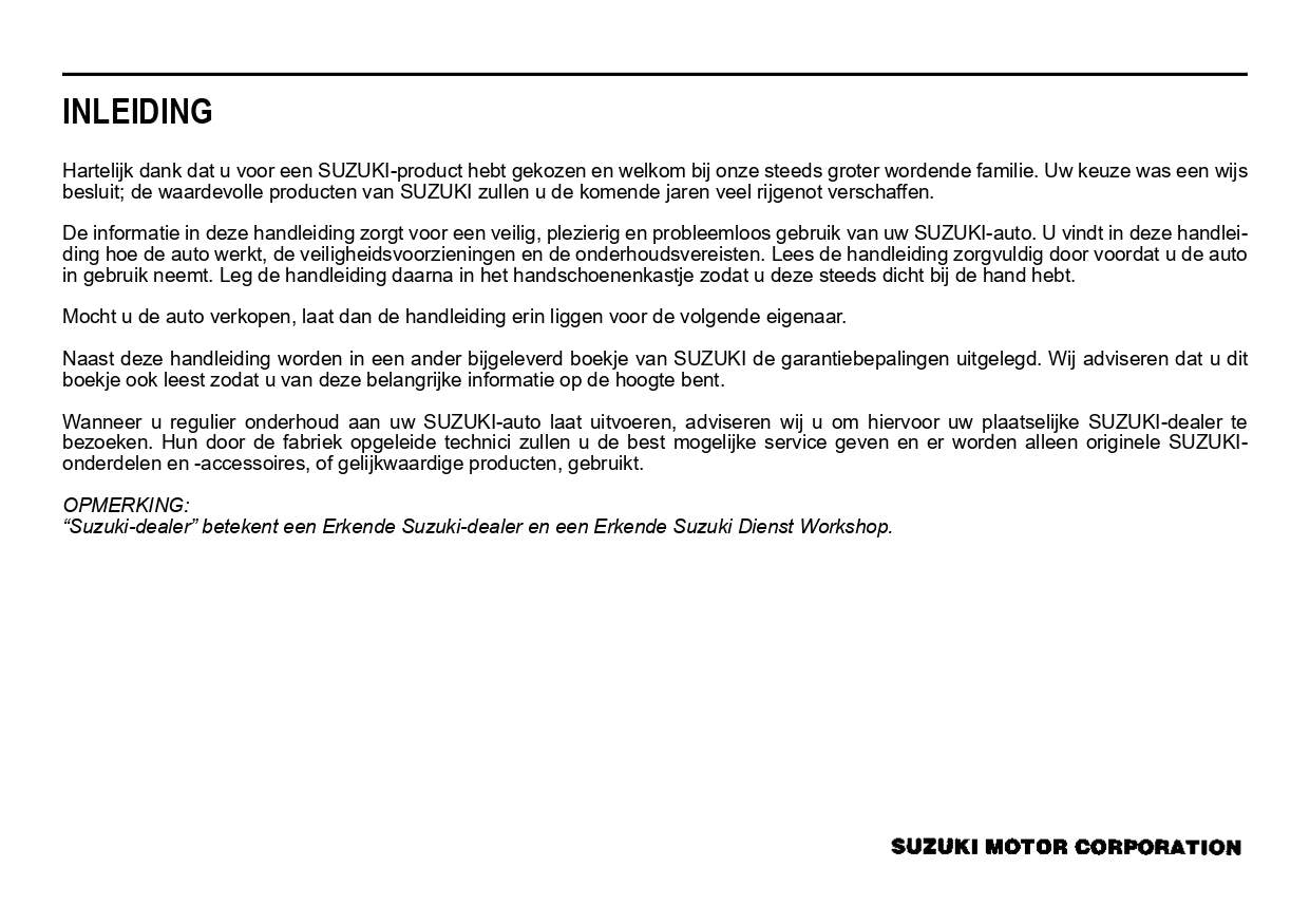 2023-2024 Suzuki Swift/Swift Hybrid Gebruikershandleiding | Nederlands